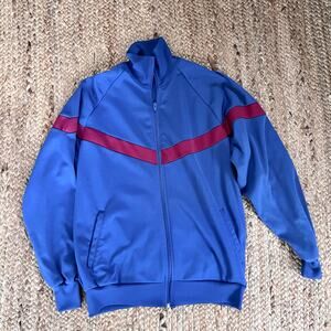 Vintage 90s blue and red track jacket